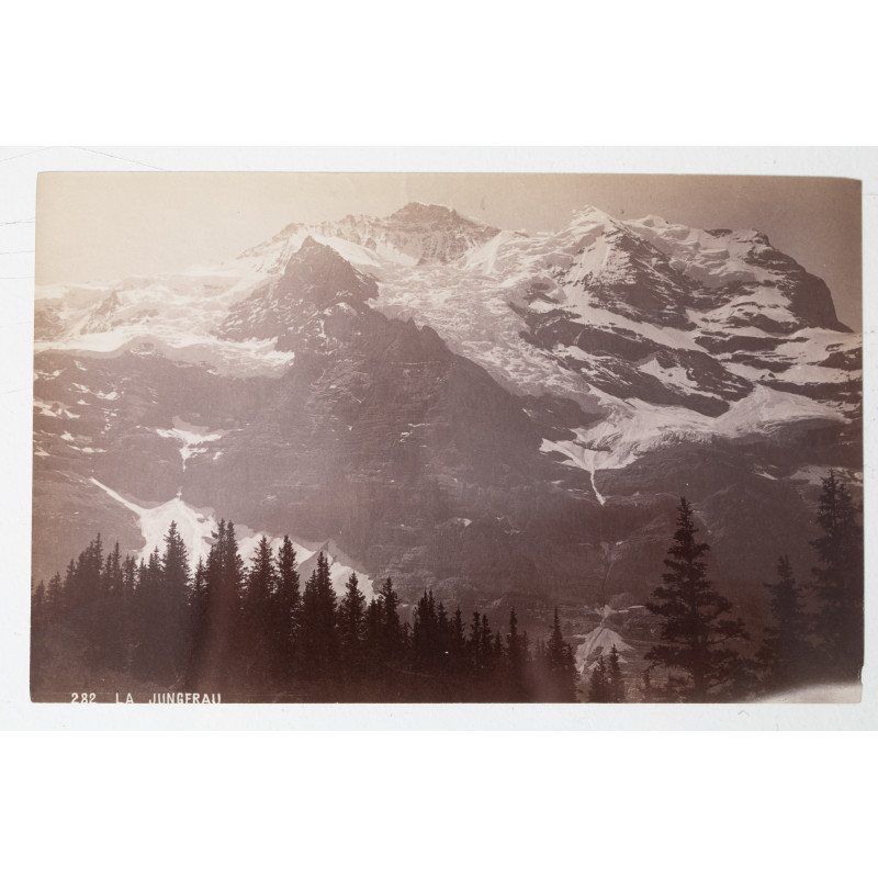 photo albumine suisse format 10x15cm bon état montagne "la Jungerau"