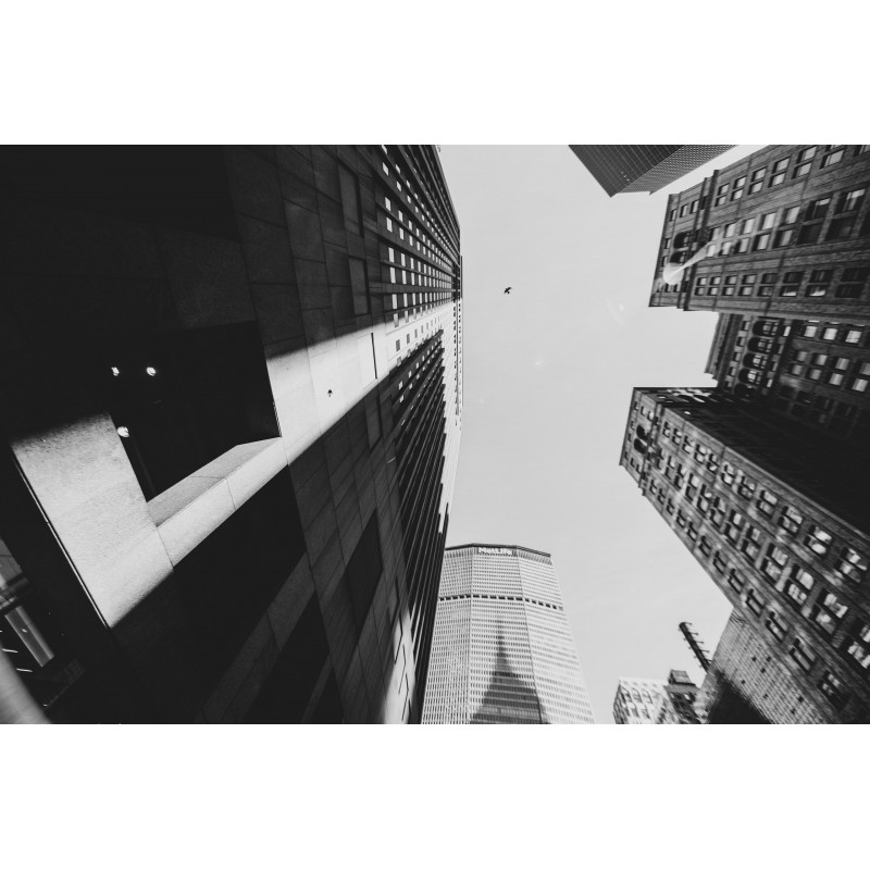Tirage photo sur papier RC noir et blanc New York   30x45cm
