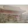 PHOTO ALBUMINE AQUARELE JAPON TEMPLE SHINTO 19X25CM