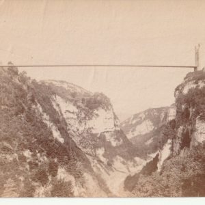 TIRAGE PHOTO	ALBUMINE AUVERGNE PONT DE LA CAILLE 1880 pont Charles-Albert