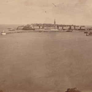 PHOTO	ALBUMINE 1880 TAMPON MAISON MARTINET ALBERT HAUTECOEUR SAINT MALO 21X27cm