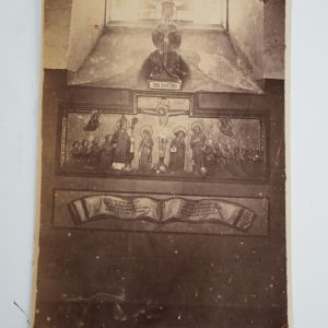 PHOTO Albumine	France	Paysage de Mayenne bas relief d'église	11X17cm	1880