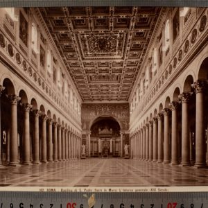 TIRAGE PHOTO ALBUMINE 1880 Italie 20X25cm Rome Basilique St Paul