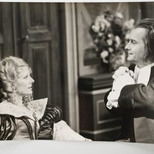 PHOTO France	Theatre Michel Bouquet Delphine Seyrig dans Tartuffe 18X24cm 1970