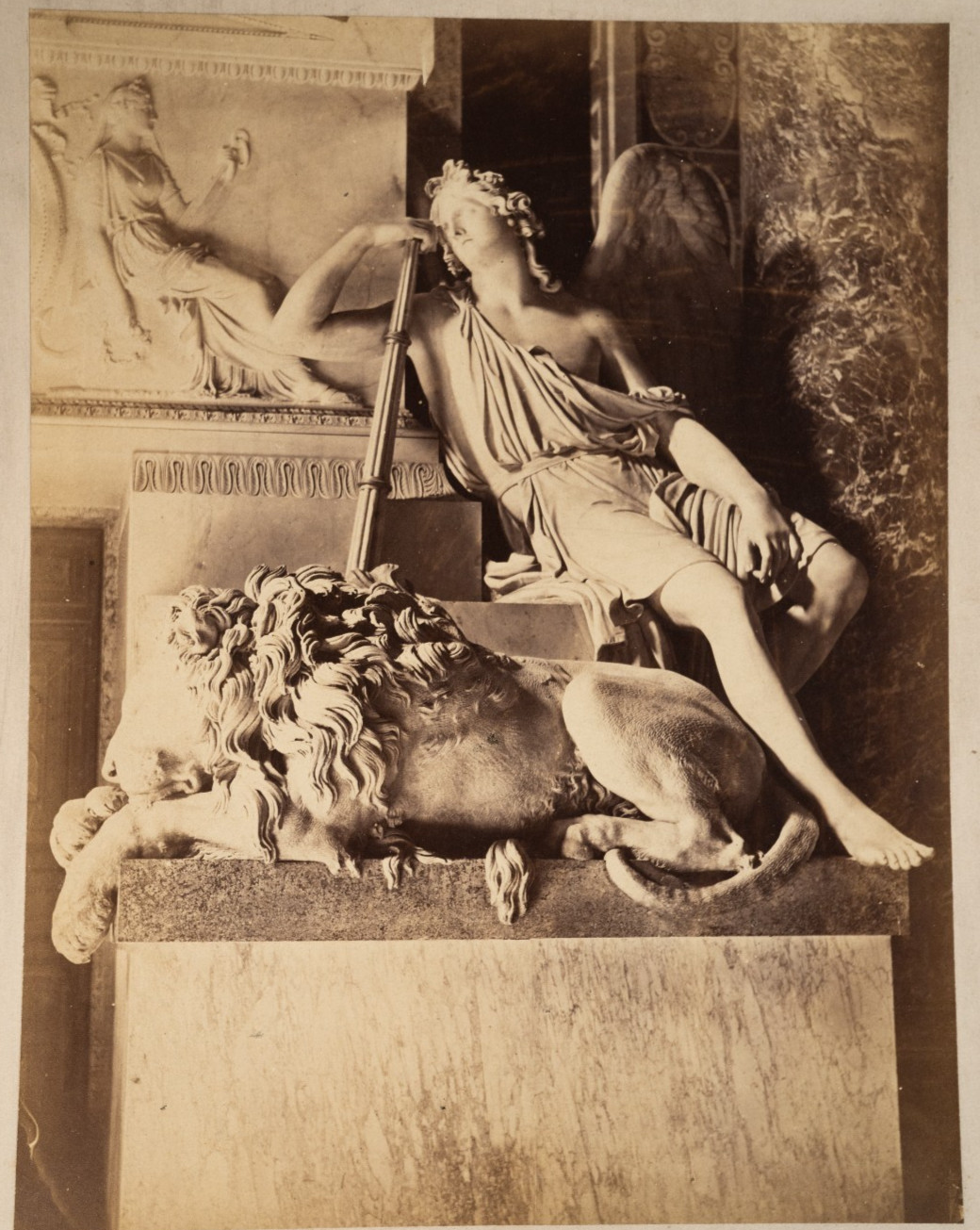 Albumine Italie Statue Vatican Basilique Saint Pierre 19X25cm 1880