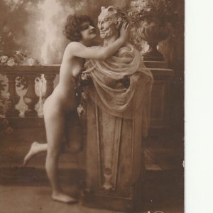 TIRAGE PHOTO argentique 1910 FEMME NU NUE ARTISTIQUE 9X14CM bon état