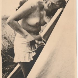 TIRAGE PHOTO	ARGENTIQUE 1940	PINUP FEMME NUE NU ARTISTIQUE FORMAT 12X17cm