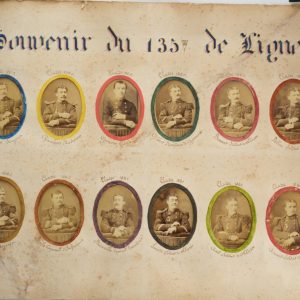 TIRAGE PHOTO	Albumine	France	Planche de CDV du 135e de ligne