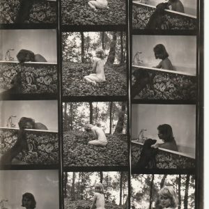 PHOTO 1960' planche contact ACTRICEAGNES LAURENT NUE NU ARTISTIQUE 18X24cm