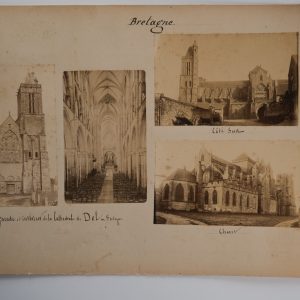 PHOTO Albumine	France	Bretagne, Cathédrale de Dol	4 photos 10X17cm environ