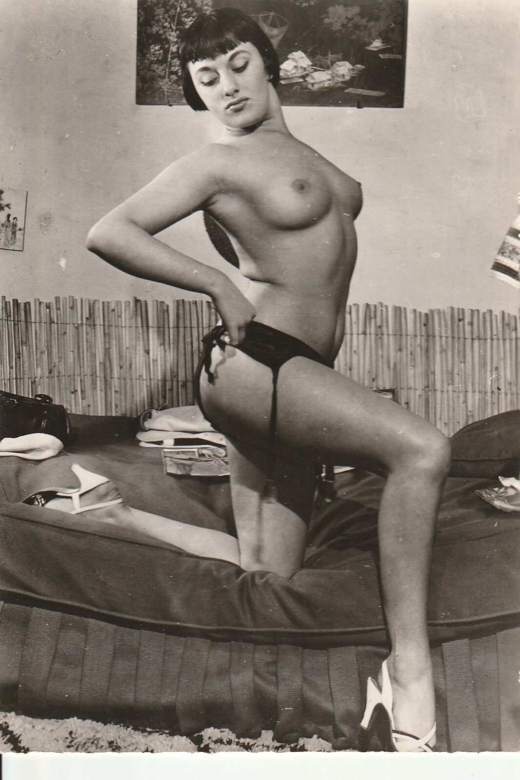 TIRAGE PHOTO 1940 FEMME NUE NU ARTISTIQUE 10X15cm bon état