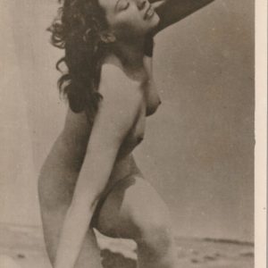 TIRAGE PHOTO carte D'éditeur 1960 pinup FEMME NUE NU ARTISTIQUE 8x13cm