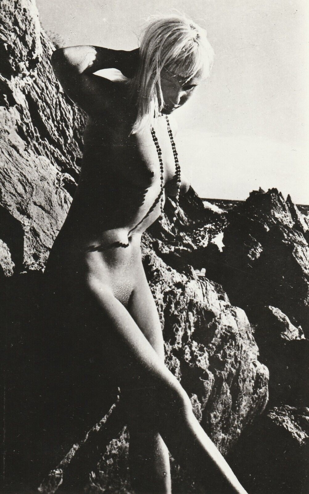 TIRAGE PHOTO 1960 LYNA FEMME NUE NU ARTISTIQUE 9x14cm