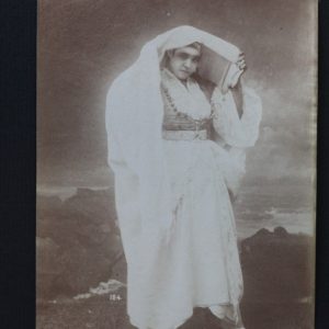 TIRAGE PHOTO	2 ALBUMINE 1880	FEMME ALGERIE 10X14cm
