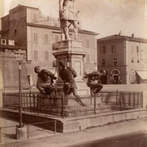 TIRAGE PHOTO ALBUMINE 1880 ITALIE 19X24cm Livourne