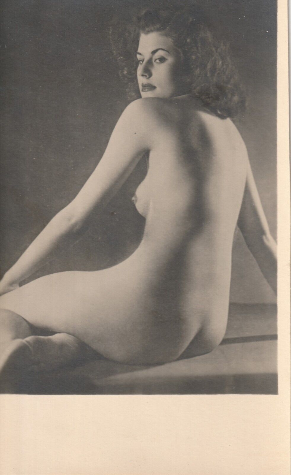 TIRAGE PHOTO argentique 1950 60' FEMME NUE NU ARTISTIQUE 8x14cm