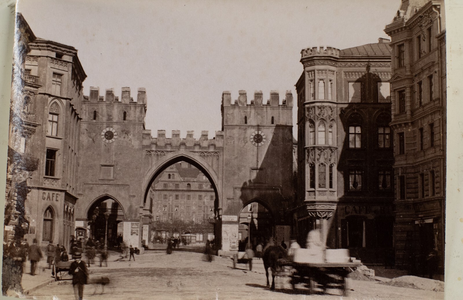 TIRAGE PHOTO ALBUMINE 1880 ALLEMAGNE MUNICH 9X14cm