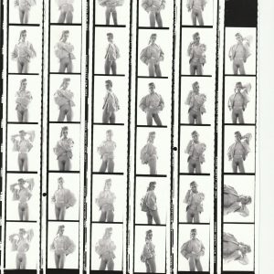 PHOTO argentique nu femme nue PLANCHE CONTACT NOIR ET BLANC  circa 1980/90