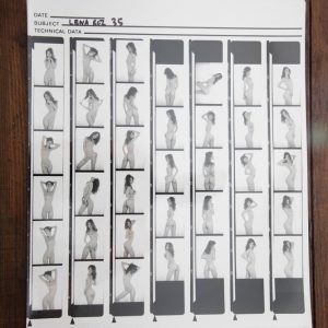 PHOTO argentique nu femme nue PLANCHE CONTACT NOIR ET BLANC  circa 1980