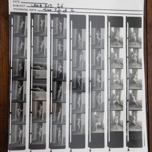 PHOTO argentique nu femme nue PLANCHE CONTACT NOIR ET BLANC  circa 1980