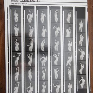 PHOTO argentique nu femme nue PLANCHE CONTACT NOIR ET BLANC circa 1980