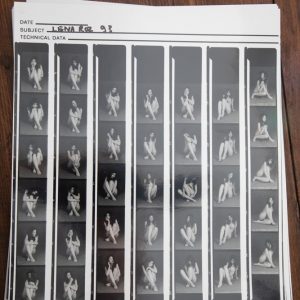 PHOTO argentique nu femme nue PLANCHE CONTACT NOIR ET BLANC circa 1980