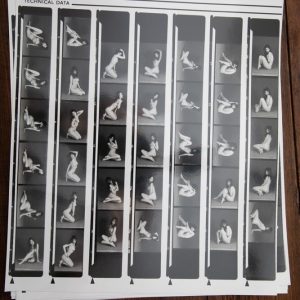 PHOTO argentique nu femme nue PLANCHE CONTACT NOIR ET BLANC circa 1980