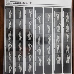 PHOTO argentique nu femme nue PLANCHE CONTACT NOIR ET BLANC circa 1980