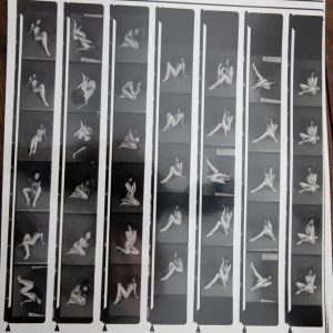 PHOTO argentique nu femme nue PLANCHE CONTACT NOIR ET BLANC circa 1980