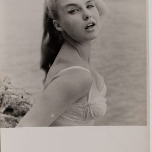 TIRAGE PHOTO Pinup femme nue Plage 1960	Lingerie 13X18cm