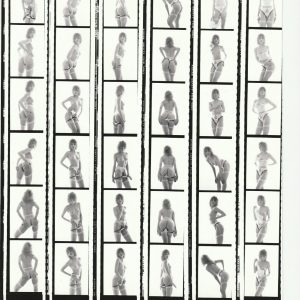 PHOTO argentique nu femme nue PLANCHE CONTACT NOIR ET BLANC  circa 1980/90