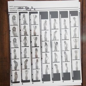 PHOTO argentique nu femme nue PLANCHE CONTACT NOIR ET BLANC  circa 1980