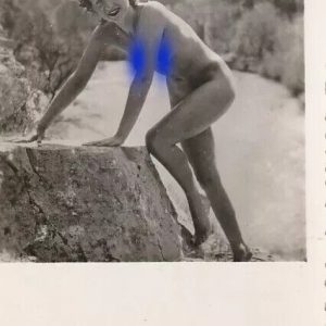TIRAGE PHOTO ARGENTIQUE 1960-70 FEMME NUE AMATEUR NU SNAP SHOT