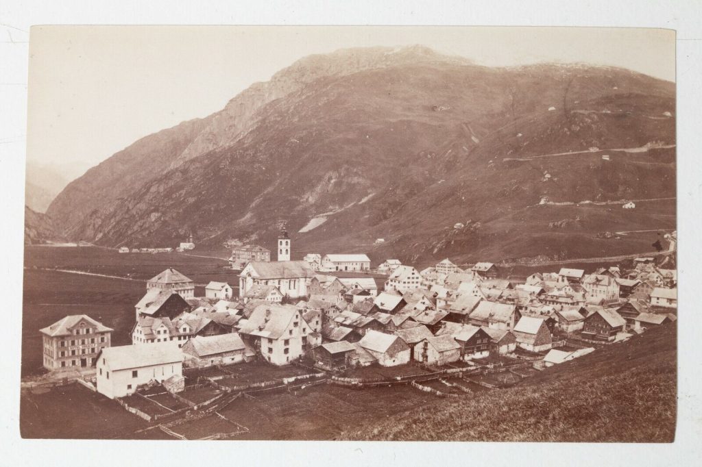 photo albumine suisse 10x15cm montagne Andermatt Bon état 1880