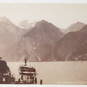 photo albumine suisse 10x15cm montagne lac des 4 cantons tell's platte