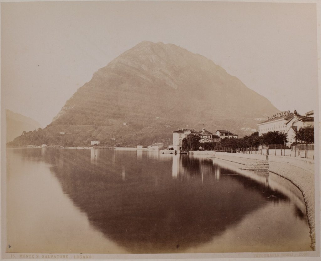 TIRAGE PHOTO ALBUMINE 1880, NESSI COMO SUISSE MONTE SAN SALVATORE LUGANO 21X26cm