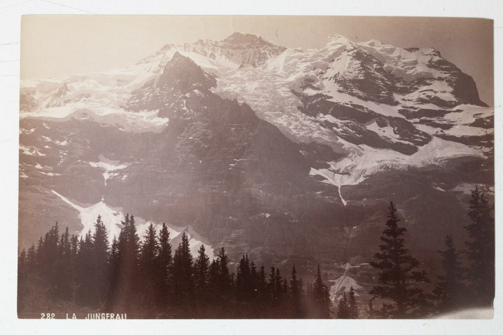 photo albumine suisse format 10x15cm bon état montagne "la Jungerau" 1880