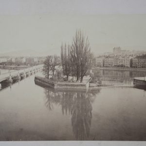 TIRAGE photo Albumine	Suisse	Genève	BATEAU LAC 12,5X22cm	1870