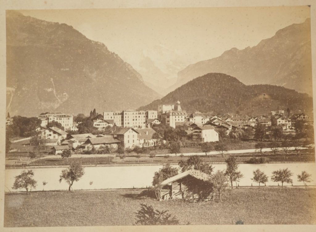TIRAGE photo Albumine Suisse Interlaken 18X25CM 1880