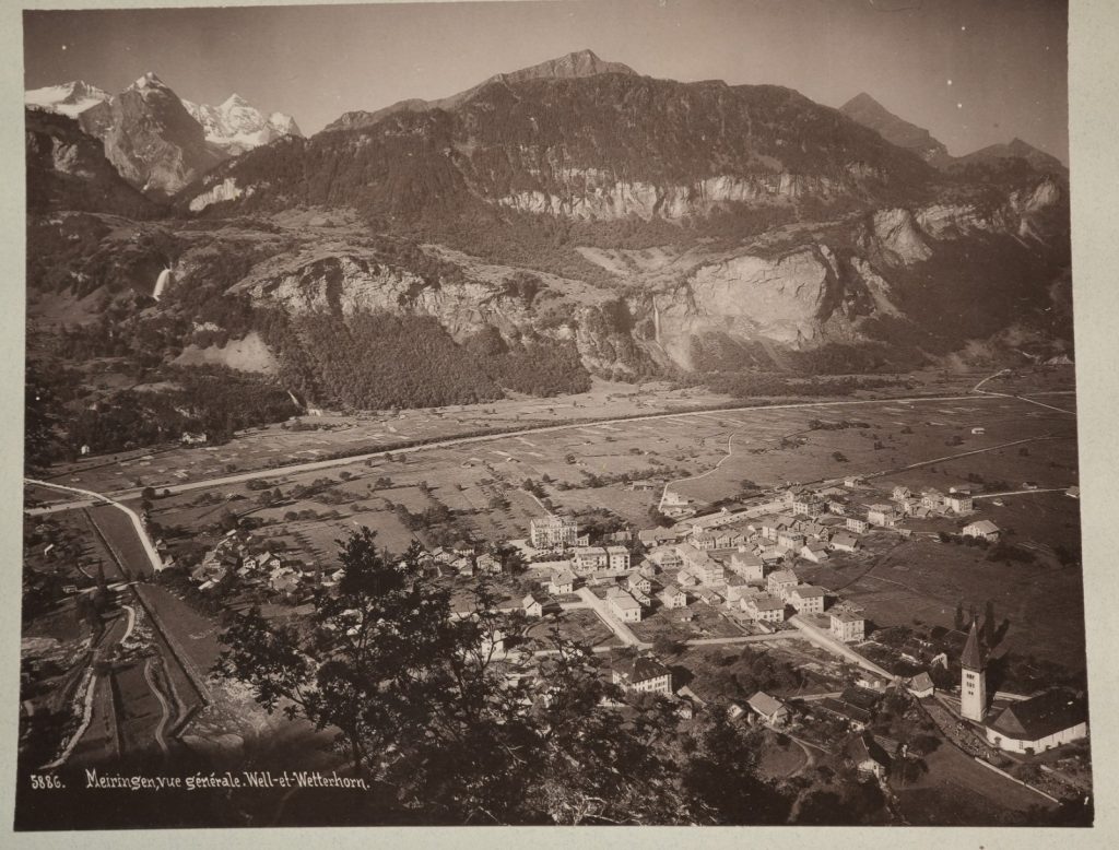 TIRAGE photo Albumine Suisse Meiringen 21X27cm 1900
