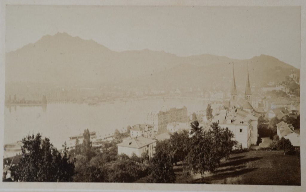 TIRAGE photo Albumine Suisse Lausanne 13,5X22,5CM 1870