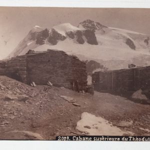 photo albumine suisse 10x15cm montagne Col du Saint-Théodule CABANE  1880