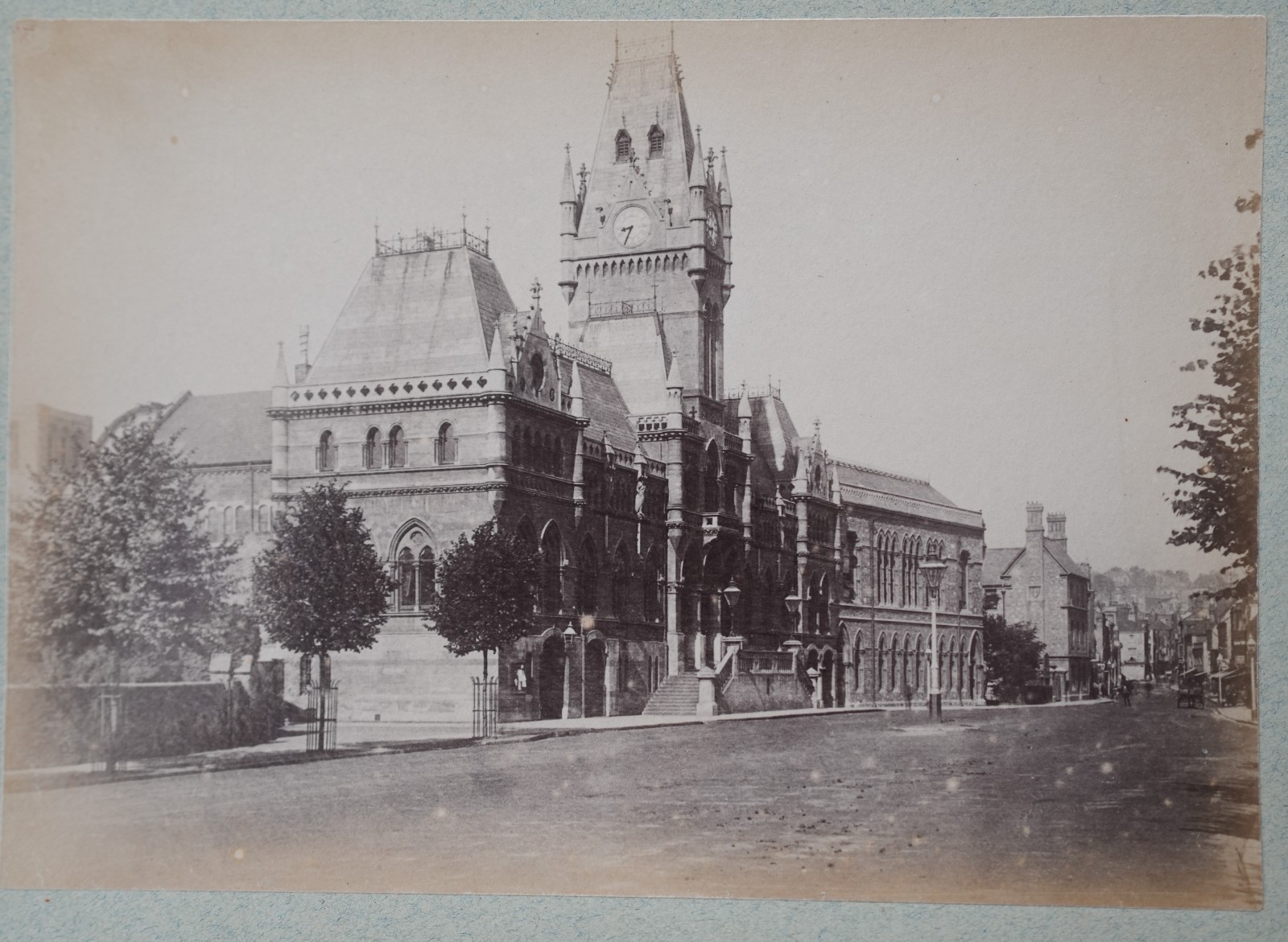 TIRAGE PHOTO ALBUMINE 1880 EUROPE ANGLETERRE winchester guildhall 12,5X15,5CM