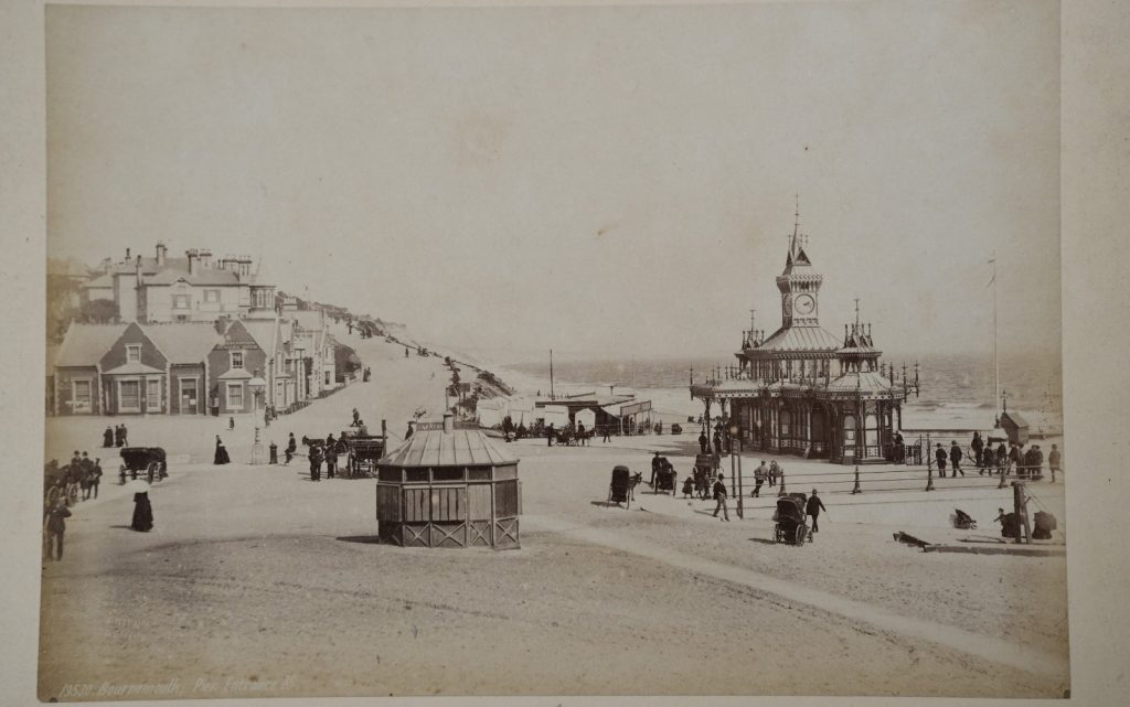 Photo Albumine Angleterre Panorama de Bournemouth 14,5X22cm 1880
