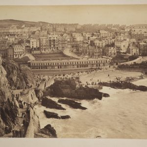 photo Albumine	Angleterre	plage d' Ilfracombe 	18,5X29cm	1870