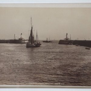 TIRAGE PHOTO	ALBUMINE 1880	LOWESTOFT ANGLETERRE BATEAUX 14X20CM