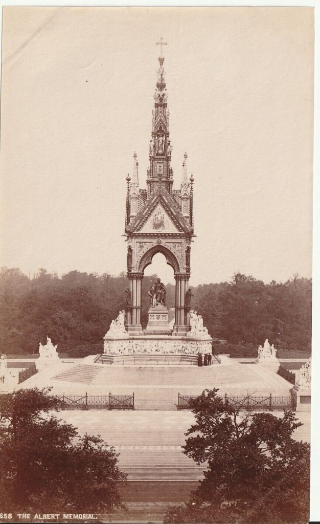 TIRAGE PHOTO	ALBUMINE 1880 ANGLETERRE LONDRES 11X17CM  ALBERT MEMORIAL