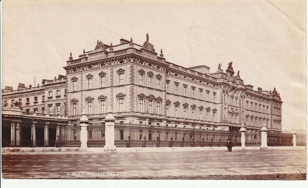 TIRAGE PHOTO	ALBUMINE 1880 ANGLETERRE LONDRES 11X17CM BUCKINGHAM PALACE