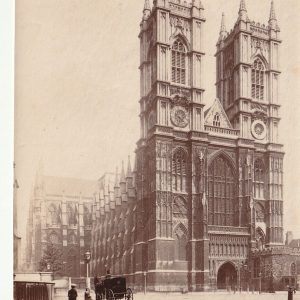 TIRAGE PHOTO	ALBUMINE 1880 ANGLETERRE LONDRES 11X17CM WESTMINSTER ABBEY