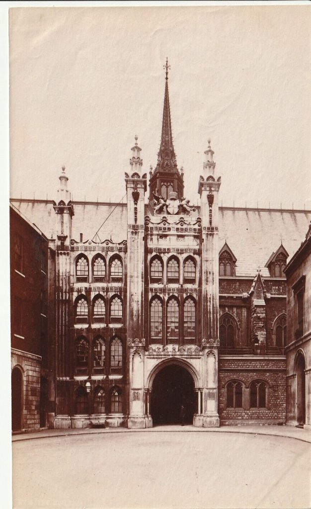 TIRAGE PHOTO	ALBUMINE 1880 ANGLETERRE LONDRES 11X17CM Le Guildhall